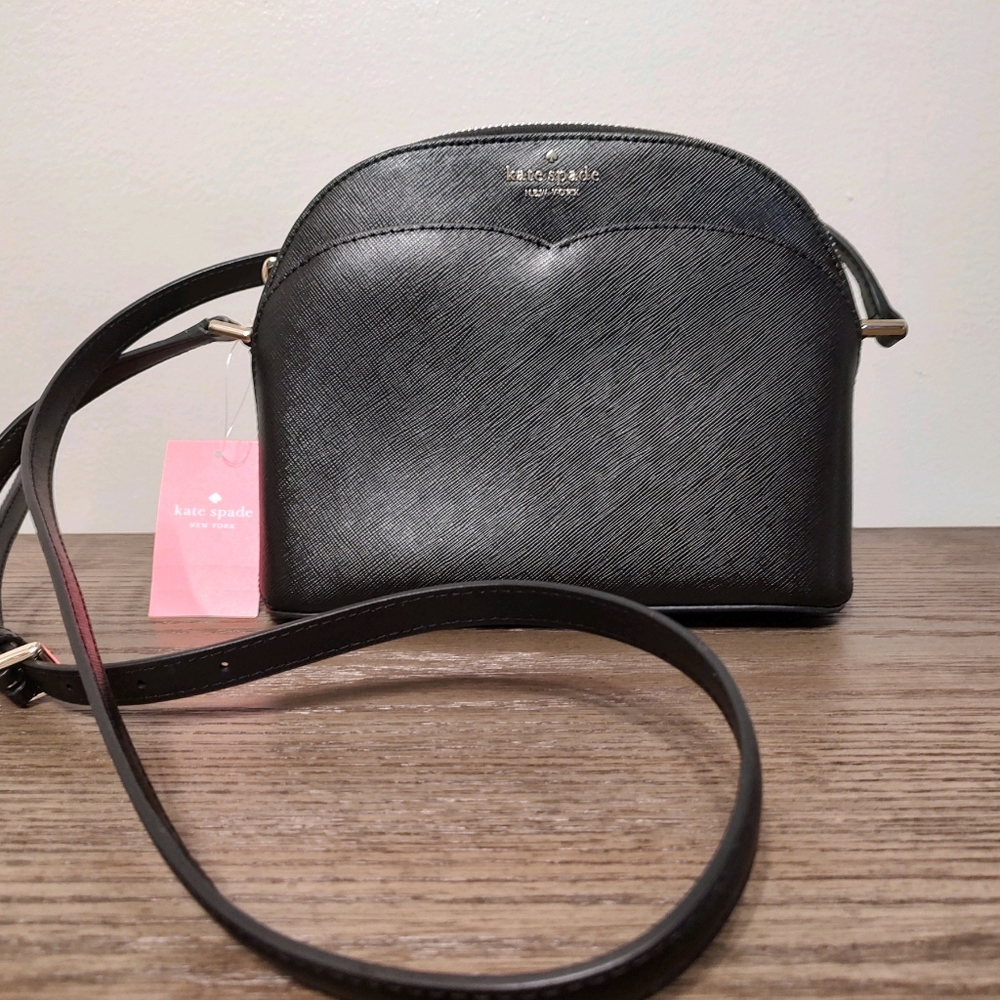 Kate Spade black leather cross body bag